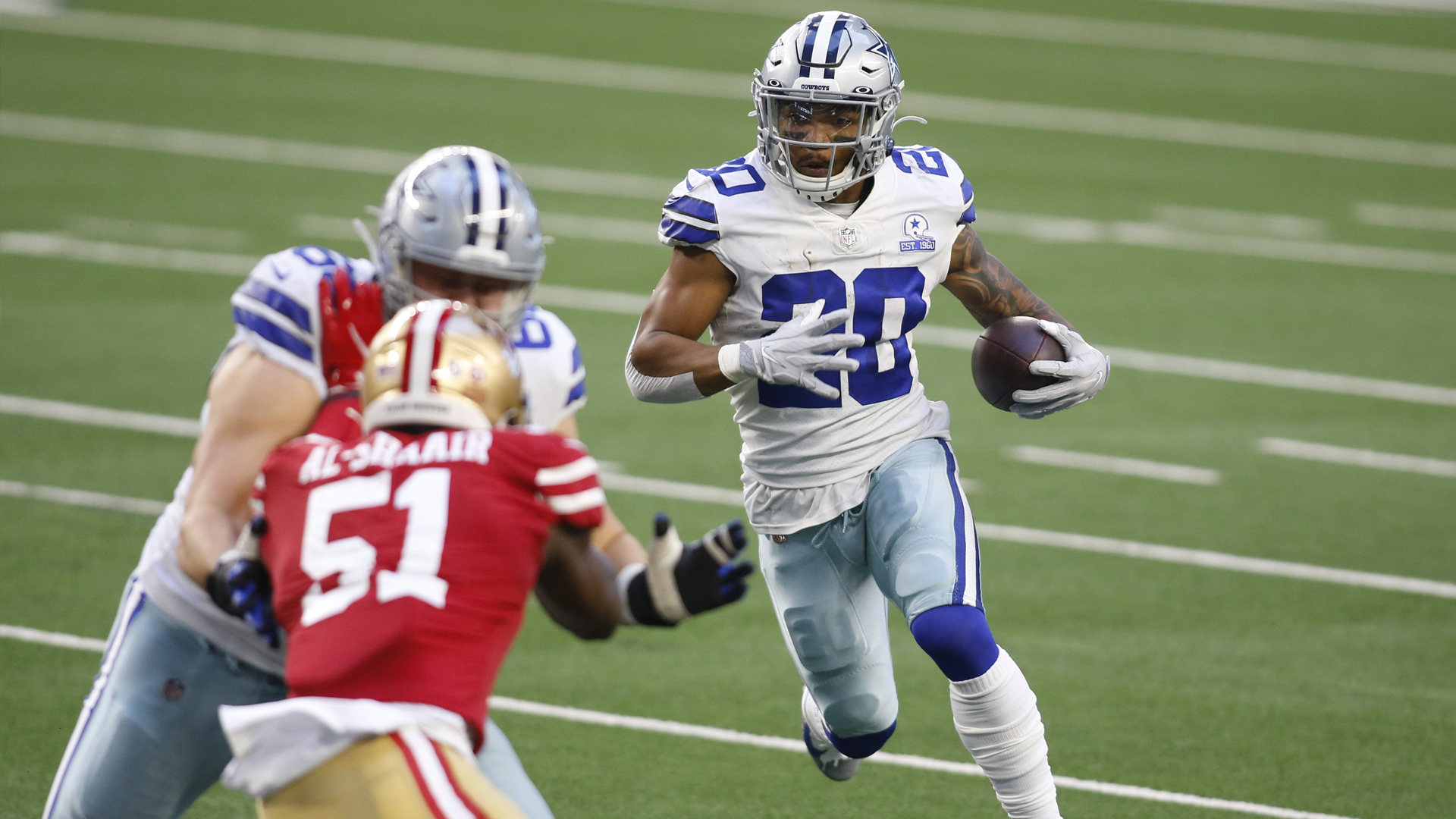 <p>Cowboys running back Tony Pollard gained 69 yards (5.8 yard average) and two touchdowns on 12 rushing attempts. The 49ers’ run defense should have done a better job on first and second downs against Dallas, which made star running back Ezekiel Elliott (calf) among their inactive players for Sunday’s game.</p>

<p><strong>Grade: C-minus</strong></p>
