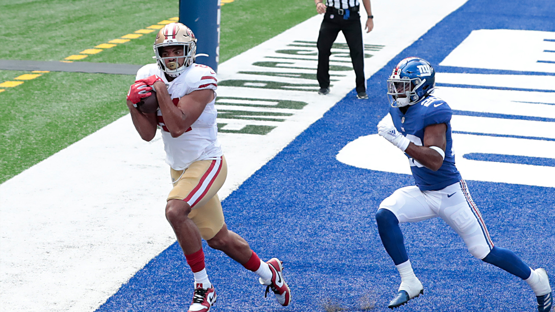 <p><strong>Position: Tight End<br />
Age: 30<br />
Accrued seasons: 7<br />
Previous teams: Washington Football Team, 49ers</strong></p>
<p>The 49ers have re-signed several of their own since free agency began, and another that would make sense is Jordan Reed. Kyle Shanahan clearly values experience in his system along with high character players in the locker room.<br />
<br />
Reed fits all of the above criteria and brings veteran leadership to the offense. While the seven-year tight end missed six games due to injury in 2020, he could be an affordable and reliable addition to the offense.<br />
<br />
With George Kittle, Ross Dwelley and Charlie Woerner set to return in 2021, Reed adds even more playmaking ability. The most impressive part of Reed’s 26 receptions for 231 yards and four touchdowns in 2020 was his ability to make multiple catches with passes thrown at the edge of his catch radius.<br />
<br />
Reed’s one-year deal for 2020 was worth $1.05 million, which likely makes him affordable for 2021. The 49ers are an attractive landing spot for the veteran, who already knows the offensive system and would be joining a contender.</p>