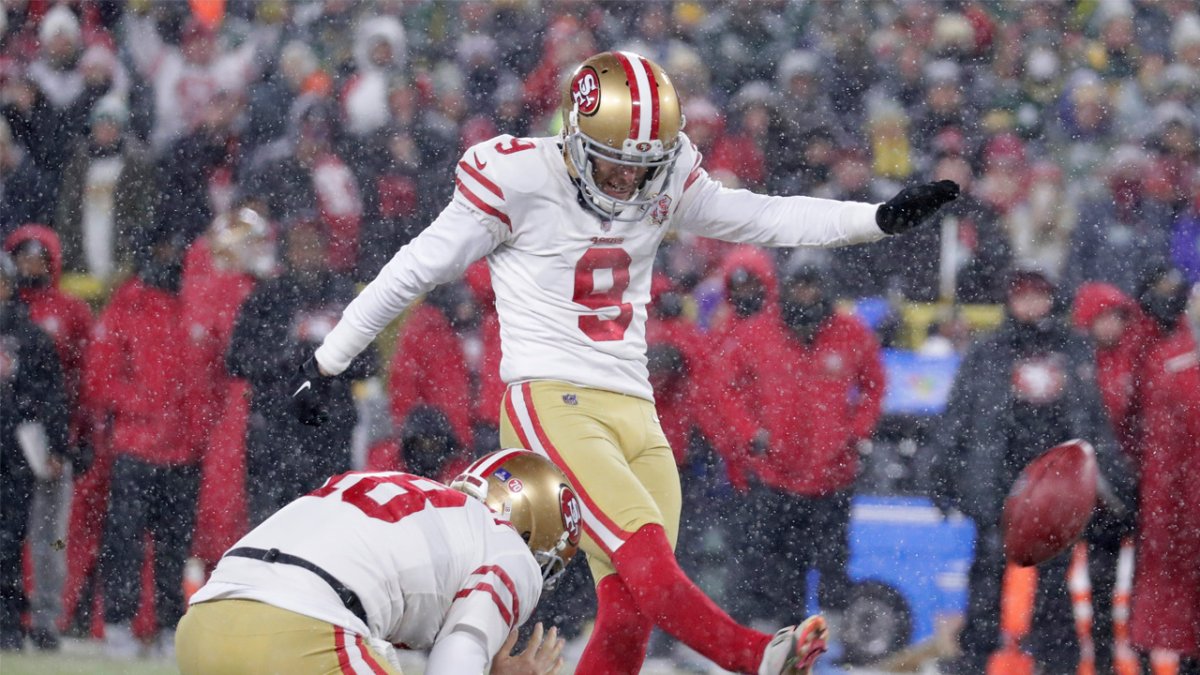 Robbie Gould's five field goals lift 49ers to 15-14 victory