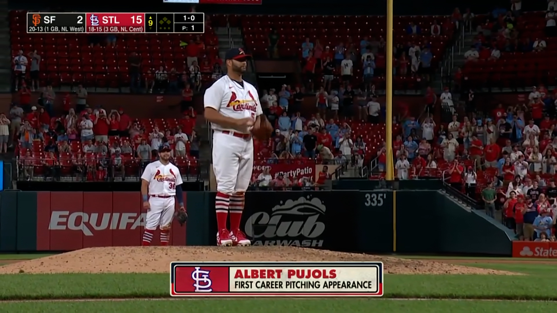 Albert Pujols gives young Cardinals fan the jersey off his back in