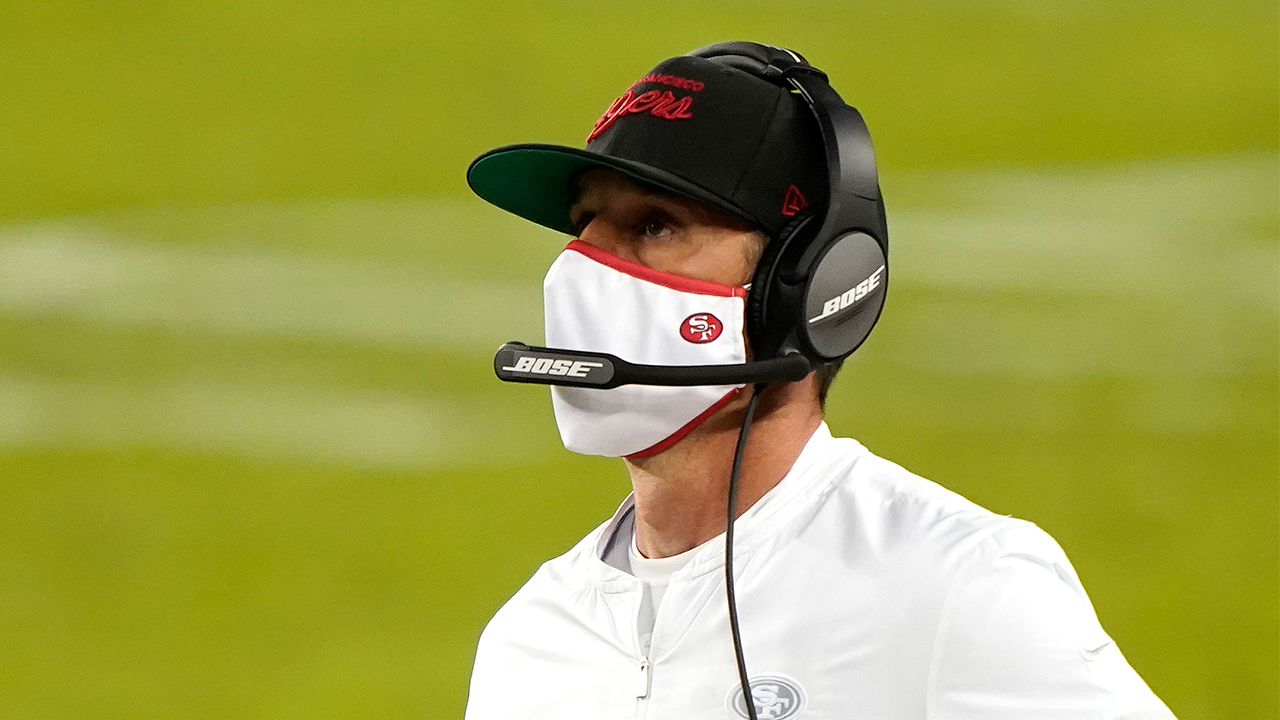 KNBR on X: “If you want a big hat, let me know.” For every 49 retweets  we'll make Kyle Shanahan's hat bigger 