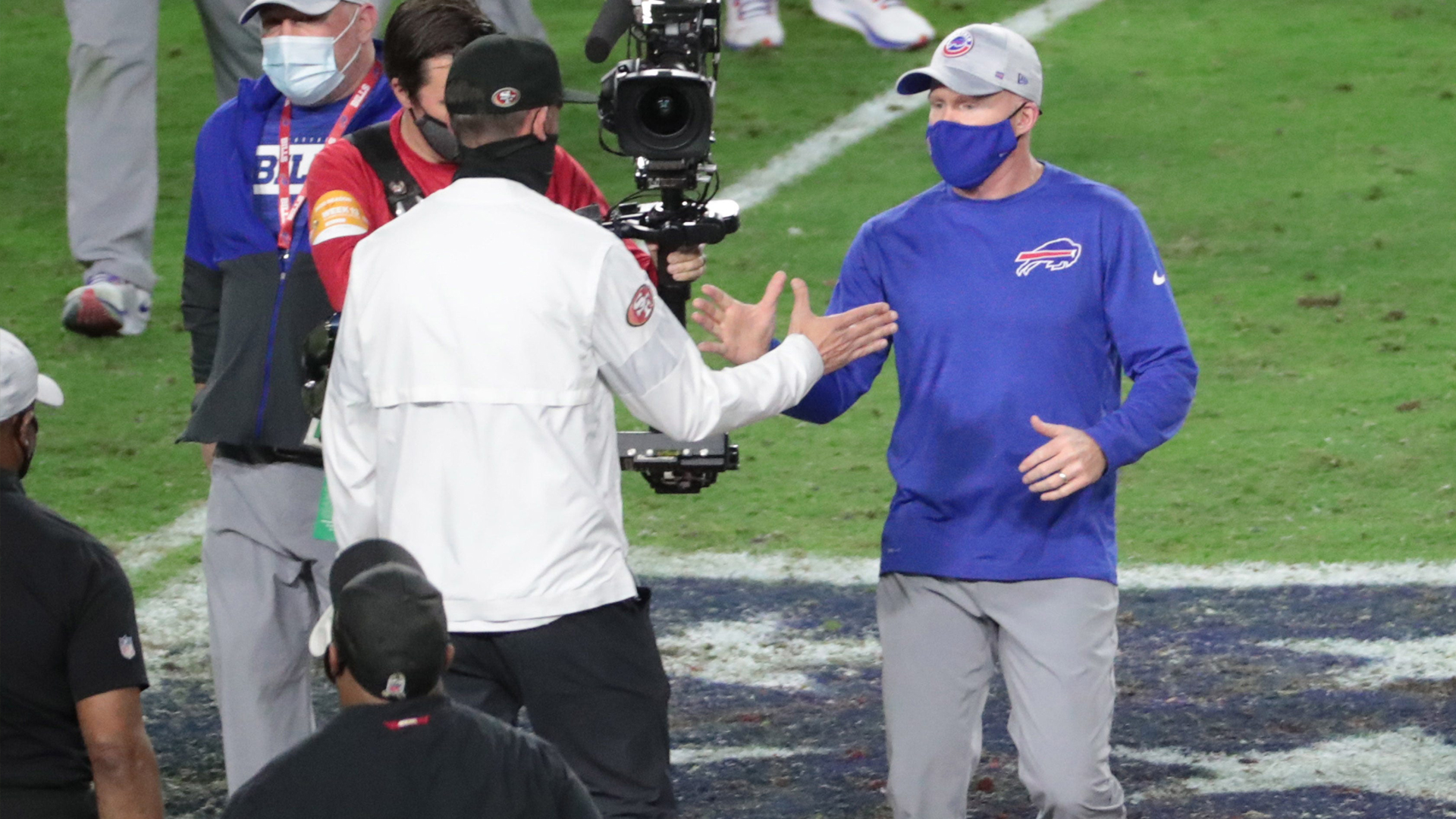 <p>In the head-to-head matchup of 49ers defensive coordinator Robert Saleh vs. Bills offensive coordinator Brian Daboll, this one produced a decisive winner. The 49ers’ defense had absolutely no answers for anything Buffalo did with its passing attack.</p>

<p>The Bills rolled up 31 first downs. Linebacker Fred Warner said it felt like the Bills dialed up the perfect calls for what the 49ers were doing defensively.</p>

<p>On offense, the 49ers felt like there were opportunities, but they could not sustain any consistency. The 49ers did not get it done on the field or with the execution of their game plans on either side of the ball.</p>

<p><strong>Grade: D</strong></p>
