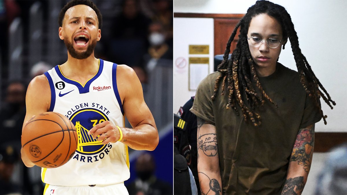 Steph Curry shouts out Brittney Griner during championship ring