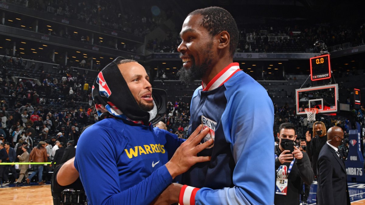 Warriors’ Steph Curry says ‘hell yeah’ to idea of Kevin Durant reunion