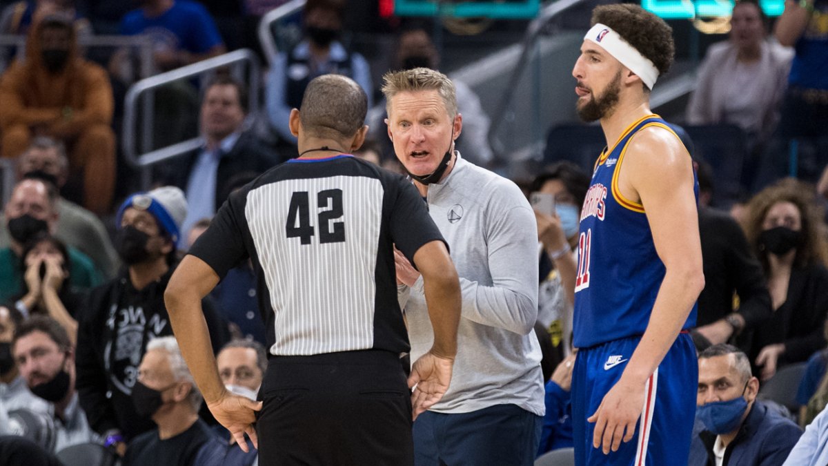 Steve Kerr takes blame for technical foul late in Warriors’ loss to