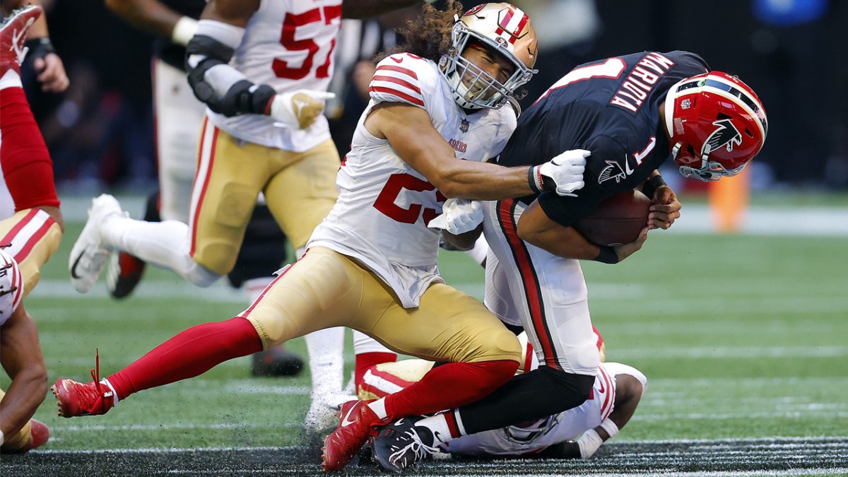 49ers' Talanoa Hufanga in concussion protocol; Week 7 status iffy - ESPN