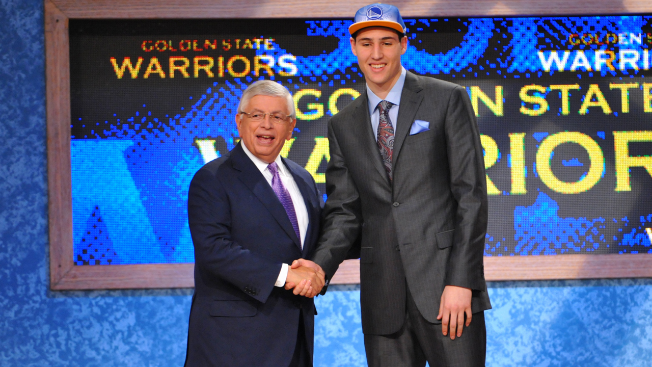<p>A new front office realized a backcourt featuring Stephen Curry and Monta Ellis had severe defensive limitations. Jerry West, an adviser and legendary talent evaluator, identified Washington State wing Thompson as the ideal shooting guard to pair with Curry. The logo nailed it.</p>
<p>At 6-foot-6, Thompson had the buttery jump shot tailored for deep shooting and the length to guard multiple positions. The Warriors traded Ellis at midseason and moved Thompson into the starting lineup, where he became a fixture. Over eight seasons, he averaged 19.5 points (45.9 percent FG, 41.9 3P), defended the opponent’s best perimeter player and been named to five NBA All-Star games.</p>
<p><strong>Best players taken later:</strong> Kawhi Leonard (No. 15), four-time NBA All-Star. Jimmy Butler (No. 30), five-time NBA All-Star.</p>