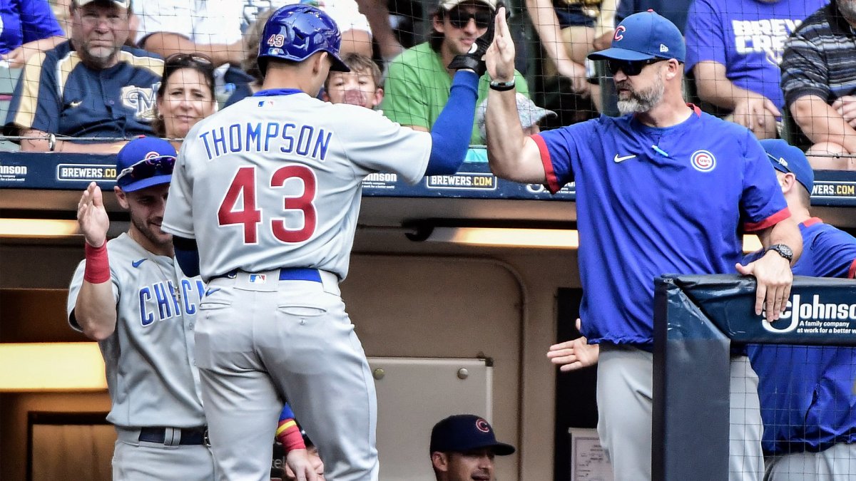 Klay Thompson celebrates brother Trayce's first Cubs home run – NBC Sports  Bay Area & California