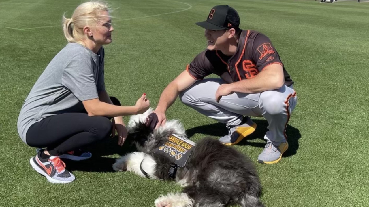 Giants emotional support dog is popular addition to minor league camp – NBC  Sports Bay Area & California