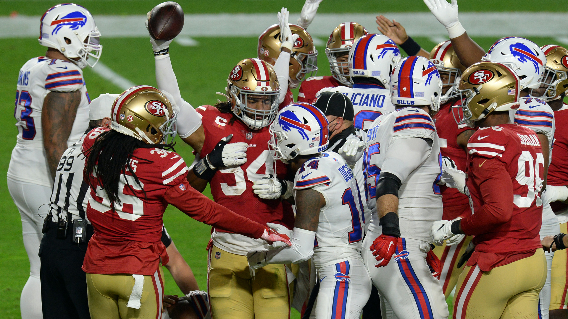<p>The Bills were not able to run the ball successfully against the 49ers. Devin Singletary gained just 61 yards on 18 rushing attempts. The 49ers’ defense produced a takeaway in the first quarter that led to an easy touchdown when Fred Warner recovered a Zack Moss fumble.</p>

<p><strong>Grade: A-minus.</strong></p>

