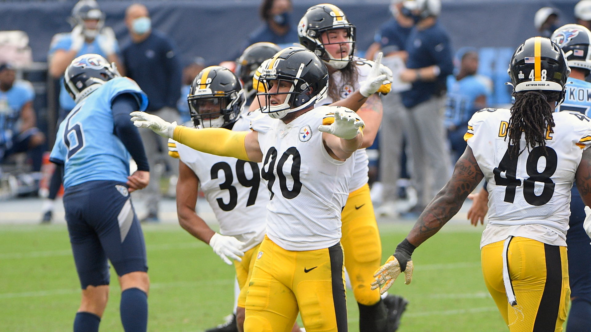 <p><strong>Line: </strong>Ravens -3.5</p>
<p>This game promises to be your typical nasty fight between two bitter rivals.</p>
<p>The Ravens haven't been running the ball as effectively as they did last season and Lamar Jackson's accuracy has dropped a tick.</p>
<p>Pittsburgh looks like the AFC's best chance to stop the Chiefs. Take the points, but I don't hate a Steelers money line play either.</p>
<p><strong>Pick: </strong>Steelers 27, Ravens 24</p>