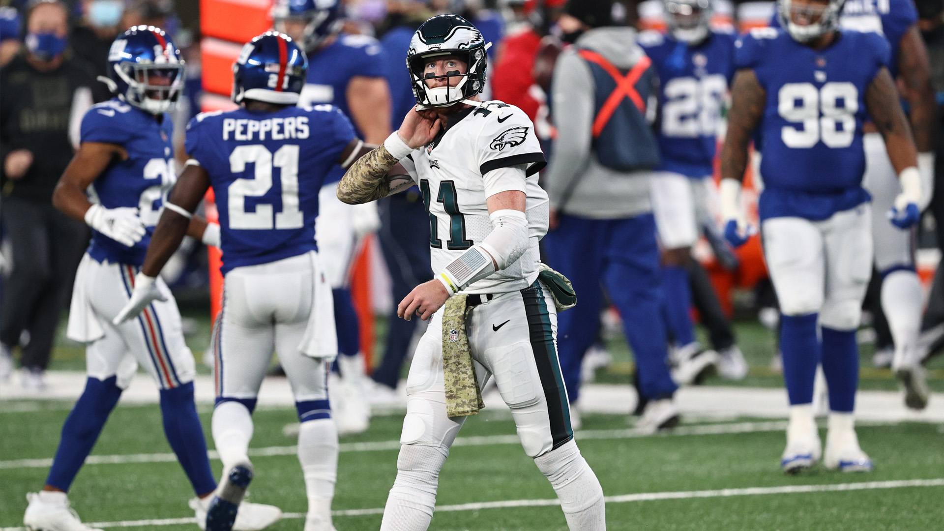 <p>The NFC East has been the Eagles' division to lose all season, especially after Dak Prescott went down with a season-ending injury. It still is, even after Philadelphia's head-scratching 27-17 loss to the New York Giants on Sunday.</p>

<p>But to what end? For the right to get pantsed by Tom Brady and the Bucs in Round 1? What's the point in trying desperately to finish at 6-9-1 to fool yourself into believing that you're making progress?</p>

<p>The Eagles have been one of the most injured teams in the NFL over the past two seasons. Fact. But that doesn't excuse the sub-par play.</p>

<p>The Eagles pay Carson Wentz like an MVP-caliber quarterback. He has not played like one since he tore his ACL at the end of the 2017 season. He has shown flashes of brilliance, but the copious amounts of turnovers, troubling accuracy issues and lifeless performance after lifeless performance have overshadowed any silver linings.</p>

<p>Since the 2017 season, Wentz and head coach Doug Pederson are 17-18-1 together. That is, by definition, average. Pederson is as much to blame for the Eagles' struggles as Wentz is. Pederson gets free drinks for life in Philly because he wasn't Chip Kelly and he beat Bill Belichick and the Patriots in the Super Bowl with Nick Foles at quarterback.</p>

<p>Or was it Frank Reich who did that? No matter.</p>

<p>The point remains that this version of the Eagles, the one led by Wentz and Pederson, has nowhere to go but to an 8-8 record and first-round playoff exit.</p>

<p>Their current struggle to win what might be the worst division in football in the last 15 years should be proof enough that what they are doing isn't working.</p>

<p>So, again, what's the point of fighting to get 6-9-1? To see how close you are to whatever elite team will show up and wipe the floor with you in early January?</p>

<p>I can tell you how close you aren't. Everyone can see it. The Eagles are light years away from being considered a contending team. No division title will change that.</p>

<p>It's time they take stock of what they have, coach and quarterback included, and chart a course to return to respectability. No matter how long that might take.</p>
