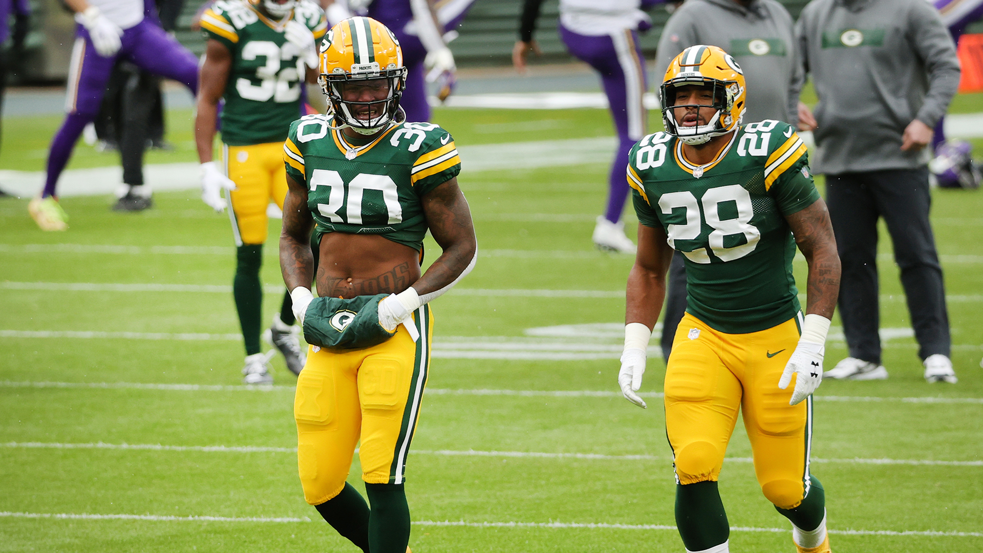 <p>Dillon won't play Thursday due to COVID-19 protocols, and he's not the only Packers running back that will miss the game. Jamal Williams, who has started the last two games for Green Bay, was deemed to be a high-risk close contact of Dillon's after the two sat near each other on the bench during the loss to the Vikings, so he won't play Thursday either. Williams had only started those games because starter Aaron Jones was out with a calf injury.</p>
<p>Jones was a limited participant in Tuesday's walkthrough, so there's a chance he plays Thursday. But the fact that the Packers elevated running back Dexter Williams from their practice squad doesn't exactly suggest that he will. If Jones is unable to play, Green Bay would be limited to just two running backs -- Williams and Tyler Ervin, who has primarily been a slot receiver so far this season. One would imagine that would make things less challenging for the 49ers' defense.</p>