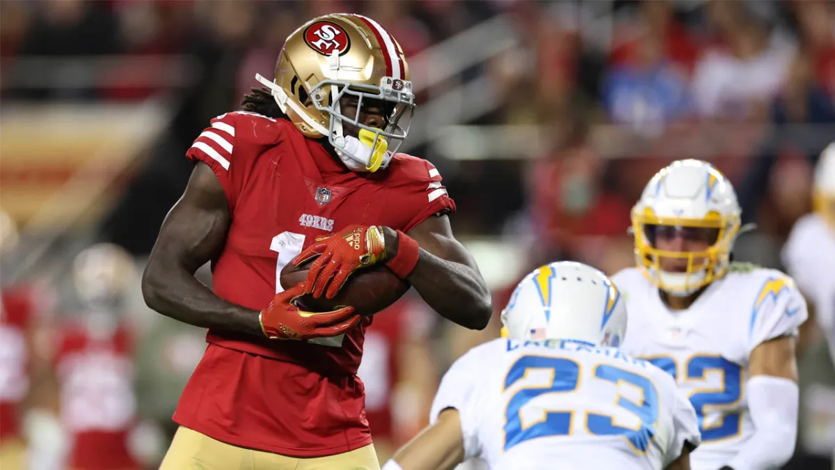 49ers-Giants: Brandon Aiyuk missing first game since 2020