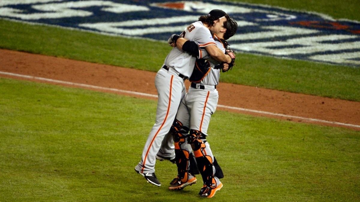 Buster Posey explains emotions behind iconic Giants 'Buster Hugs