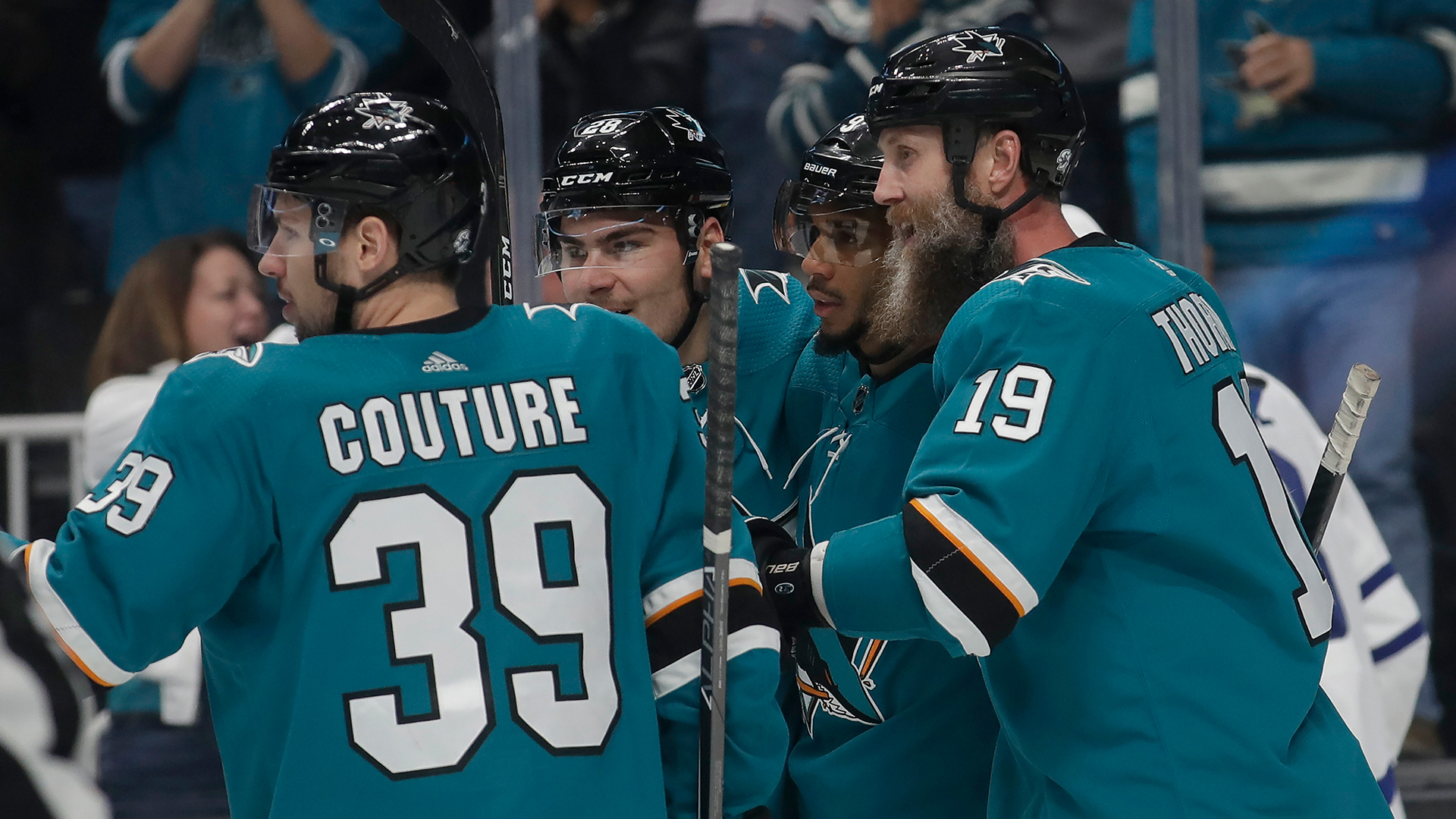 San Jose Sharks captain Logan Couture remains out indefinitely