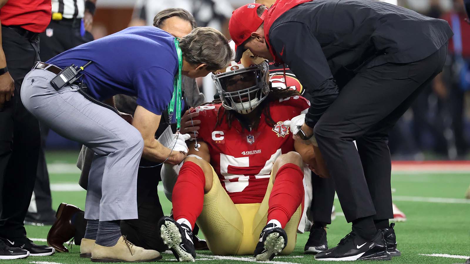 49ers star Fred Warner hurt on second play of NFC Championship