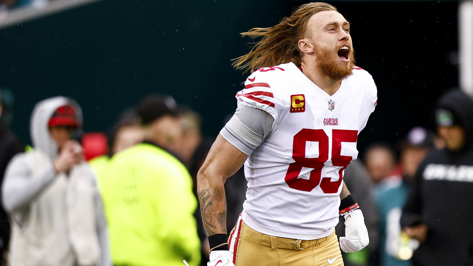 George Kittle's celebration, explained: How wrestling inspired 49ers TE's  unique hand gesture