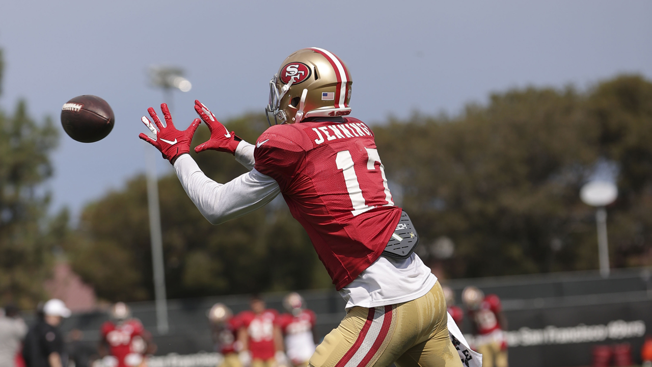 <p>Probably no player on the team was impacted by the cancellation of the preseason more than Jennings, a seventh-round draft pick from Tennessee.</p>

<p>Jennings is big, aggressive and relentless. He does not go down easily after catching passes, and that is a quality that does not show up on the practice field, where tackling is not allowed.</p>

<p>It is difficult for rookies to learn Shanahan’s system, and Jennings appeared to be thinking so much about his assignments that, at times, his concentration was elsewhere when the ball arrived. If he makes the 53-man roster, he might spend the season on the inactive list. More likely, he is ticketed for the practice squad.</p>
