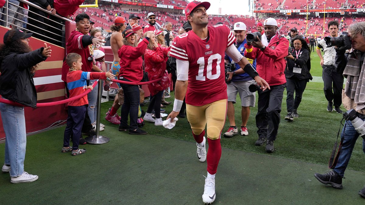 49ers' George Kittle wears famous Jimmy Garoppolo on his shirt after win  over Seahawks