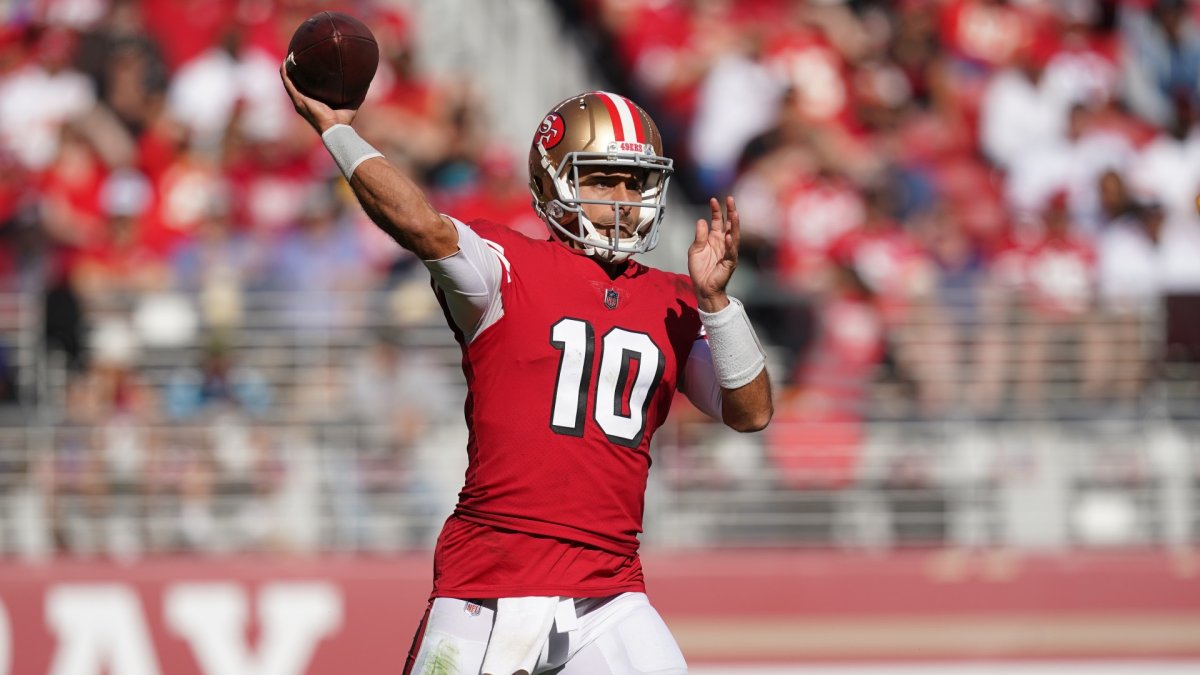 Would the 49ers really swap out Jimmy Garoppolo for Tom Brady? - The Boston  Globe