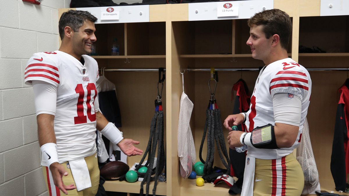 What Jimmy Garoppolo told Brock Purdy ahead of first NFL start vs