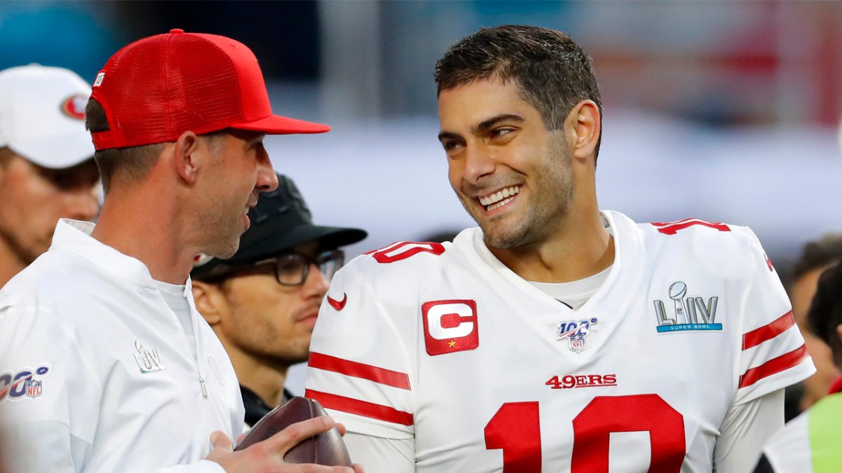 49ers’ Kyle Shanahan reflects on Jimmy Garoppolo’s wins, injuries – NBC ...