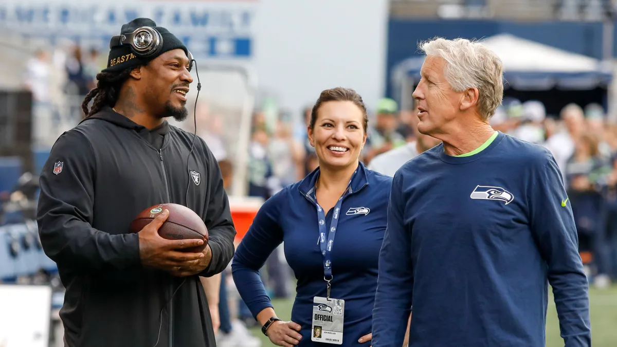 NBC Sports - After Sunday's game, Marshawn Lynch went into