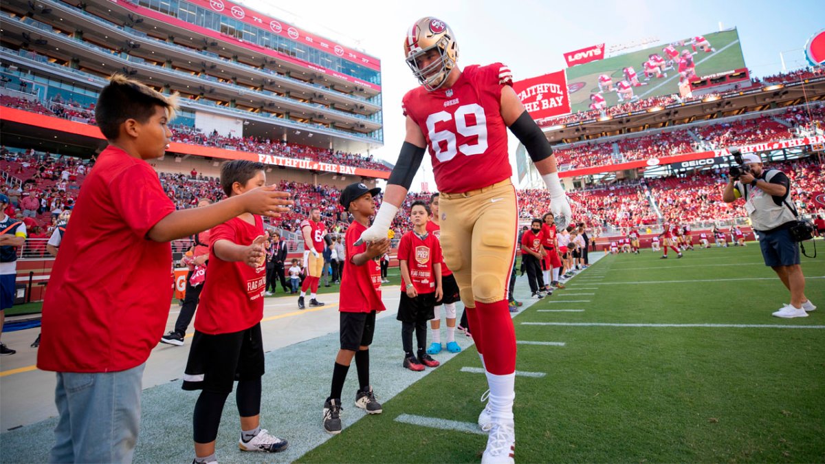 Mike McGlinchey says decision to wear No. 69 a 'booze influenced decision'