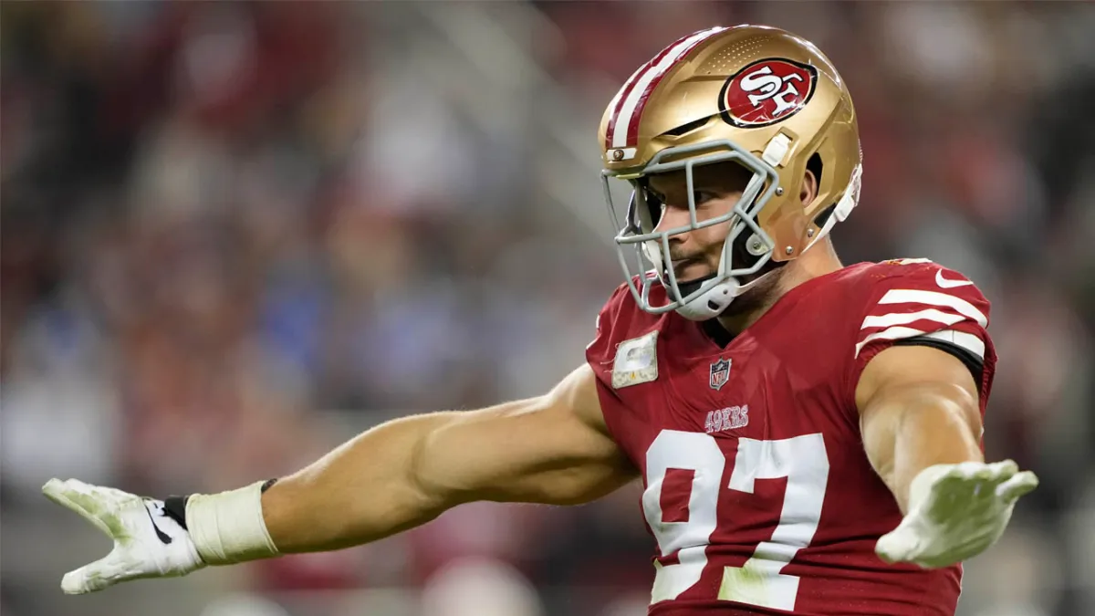 49ers on NBCS on X: Nick Bosa might have been held on that