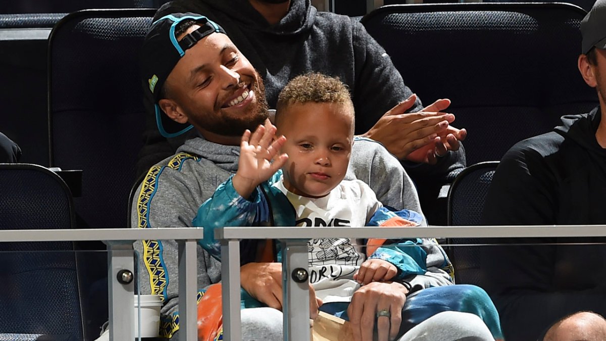 Steph Curry Shares Photos Playing Basketball with Son Canon