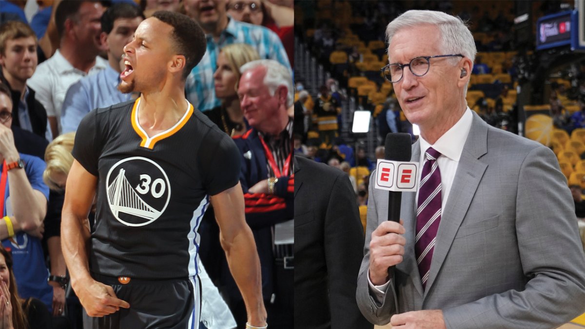 Steph Curry gifts Mike Breen newly released shoes inspired by