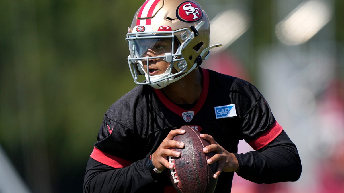 Kyle Shanahan says 49ers are moving ahead with Trey Lance, doesn't expect  Jimmy Garoppolo at camp