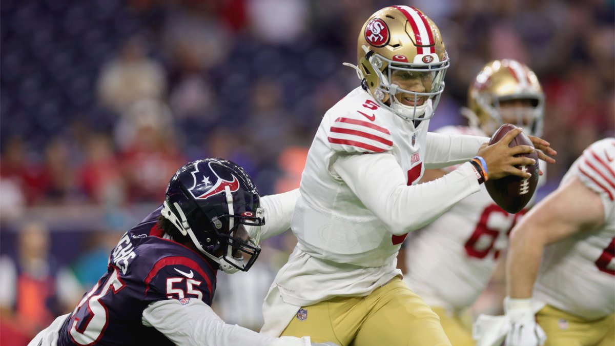 How Trey Lance looked in 49ers' 2022 preseason finale vs. Texans – NBC  Sports Bay Area & California