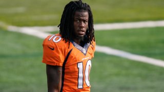 Denver Broncos WR Jerry Jeudy arrested and held over criminal tampering  charge