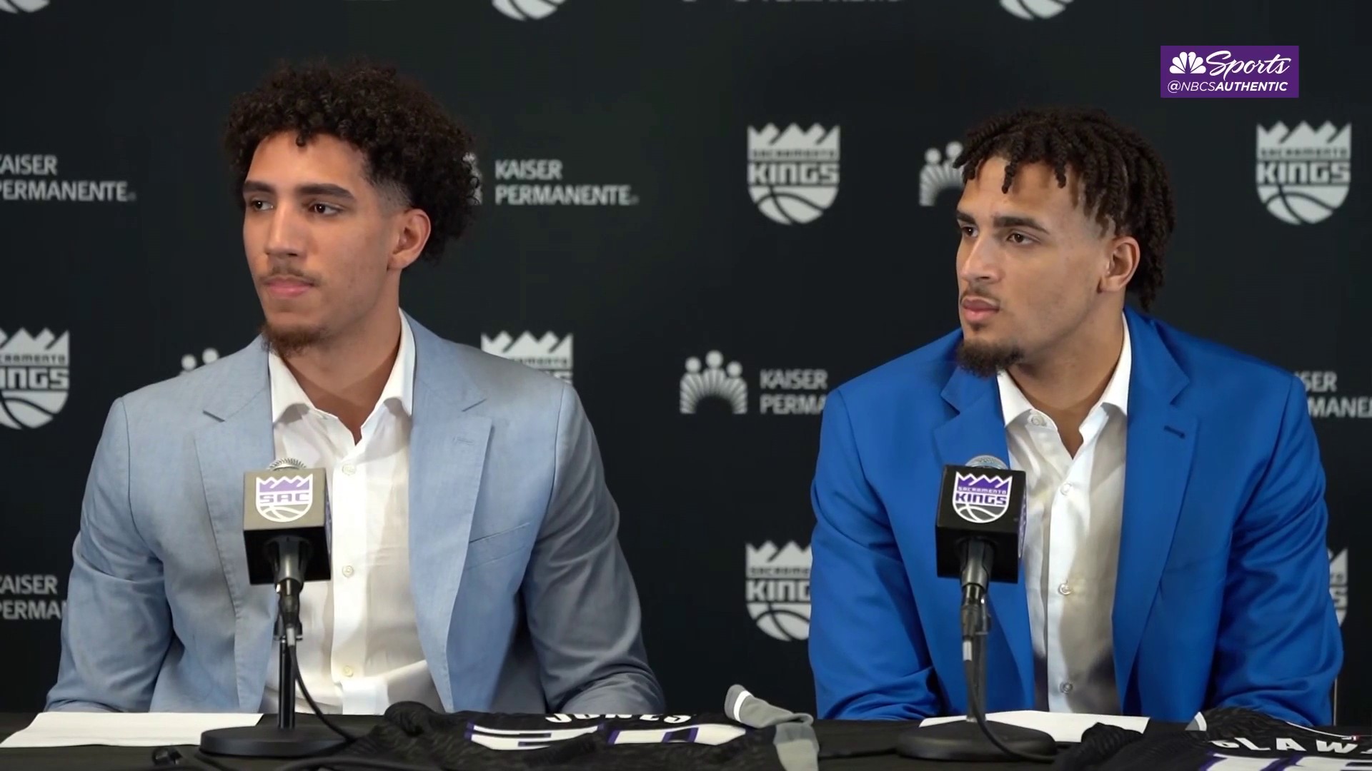 Full press conference: New Sacramento Kings Colby Jones, Jalen Slawson get  introduced 