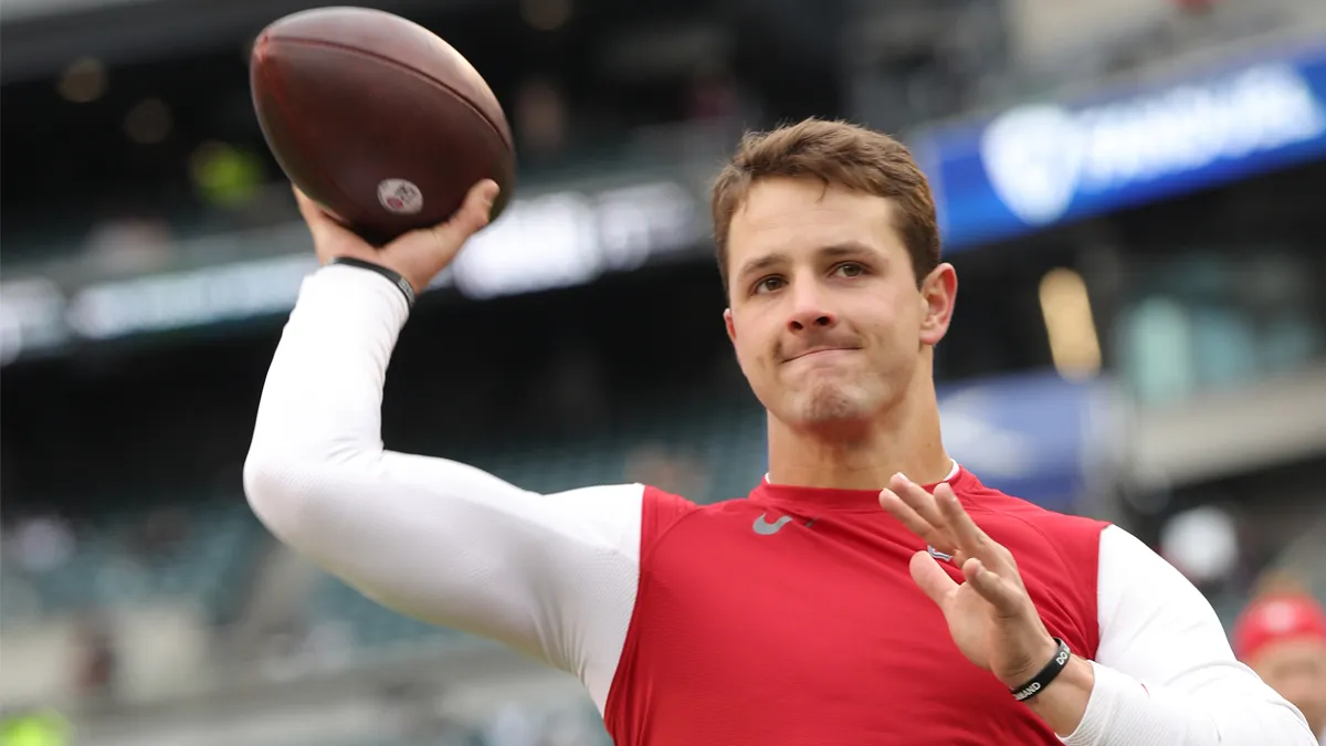 49ers QB Brock Purdy ahead of schedule, throwing three times per week ...