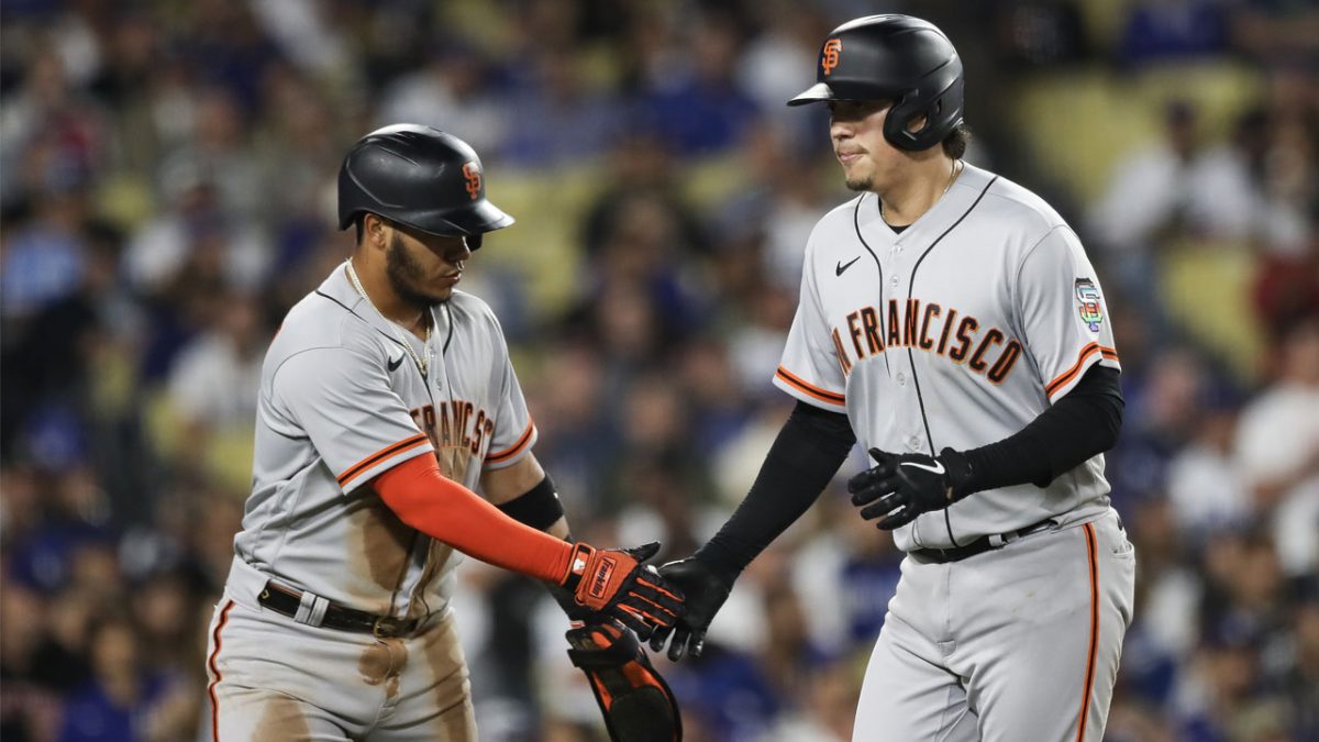 San Francisco Giants' Thairo Estrada after hitting a home run