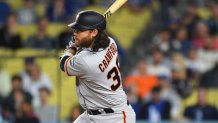 A detail shot of the bat used by Brandon Crawford of the San News Photo  - Getty Images