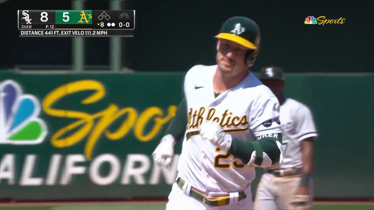 Athletics AllStar Brent Rooker crushes tworun HR vs. White Sox NBC