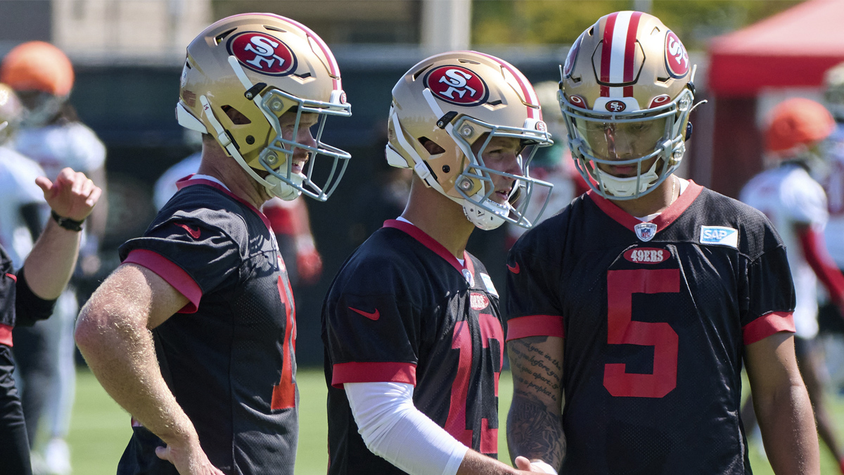 49ers training camp report: Trey Lance, QBs make aggressive defense pay –  NBC Sports Bay Area & California