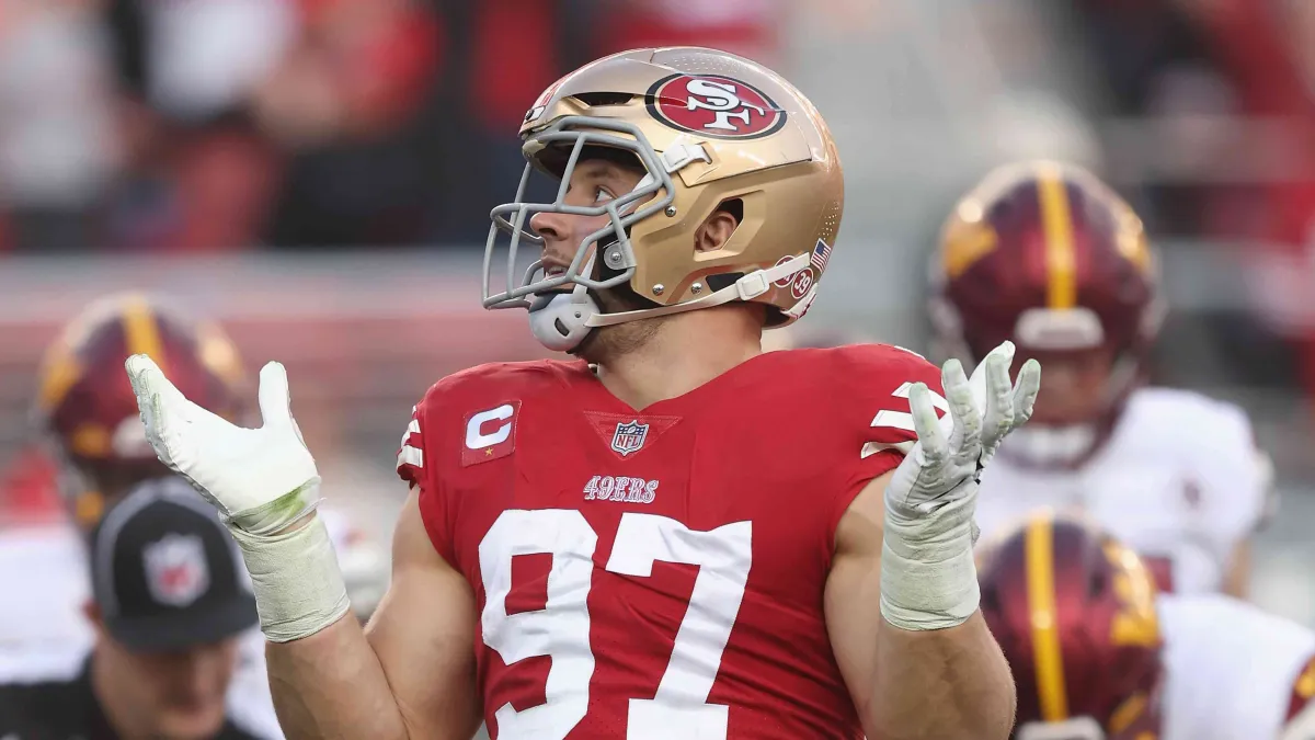 49ers' Nick Bosa snubbed from 99 Club in Madden NFL 24 – NBC