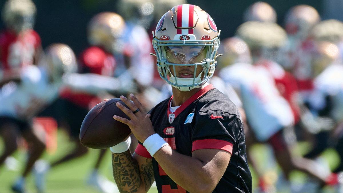 49ers rookie QB Trey Lance has his first splash play, on a nice 80-yard TD  toss (video)