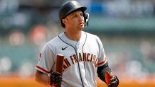 San Francisco Giants infielder Casey Schmitt looks on in the dugout News  Photo - Getty Images