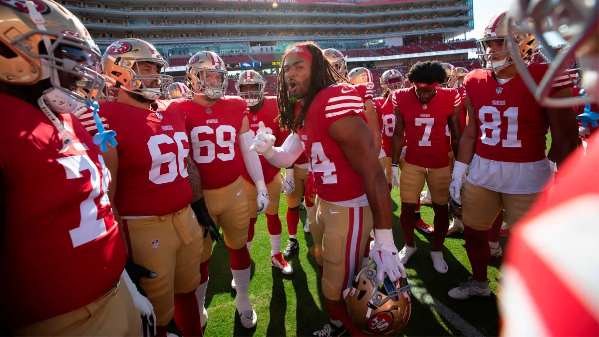 Fred Warner's surprised reaction to 49ers' Trey Lance-Sam Darnold QB news –  NBC Sports Bay Area & California