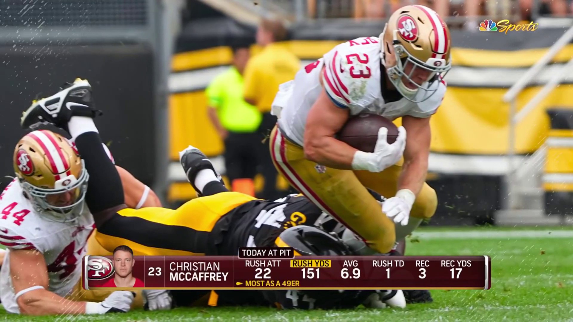 49ers vs. Steelers: Watch the blocking on this Christian McCaffrey TD