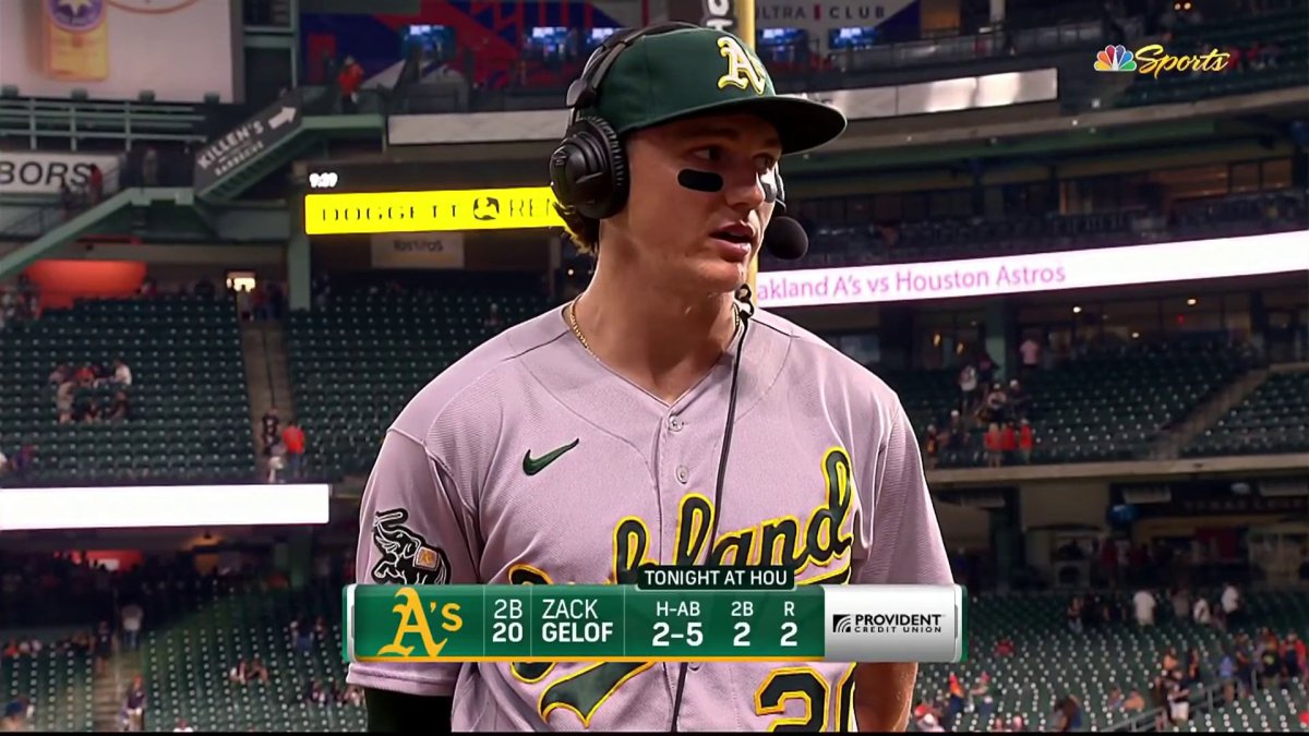 Athletics rookie Zack Gelof makes team history in big game vs. Cardinals –  NBC Sports Bay Area & California