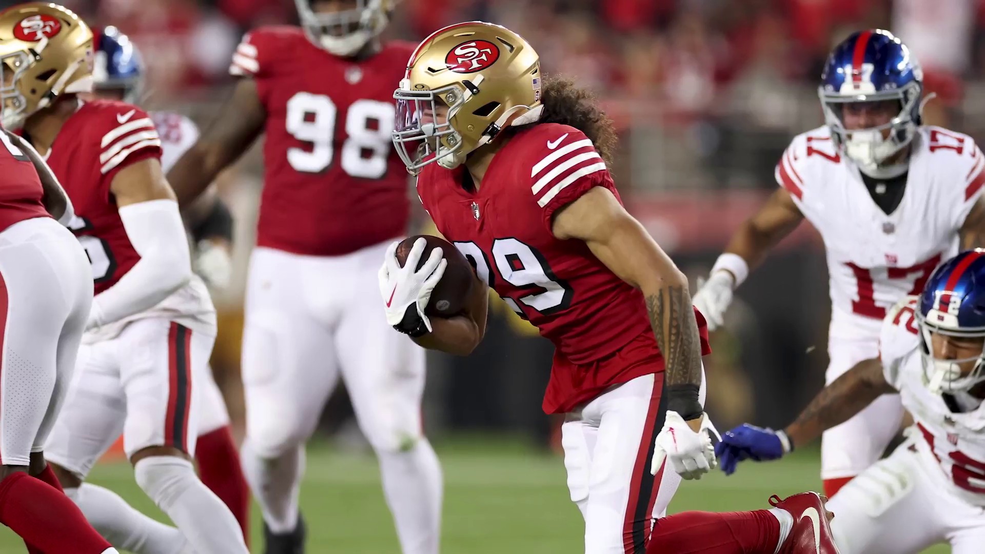 Talanoa Hufanga is the ULTIMATE tone-setter #NFLHighlights #49ers #fy, fred warner