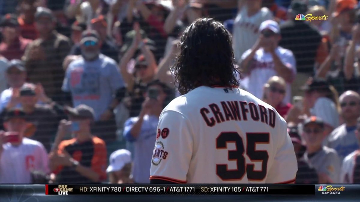 Giants' Brandon Crawford given standing ovation in first at-bat vs