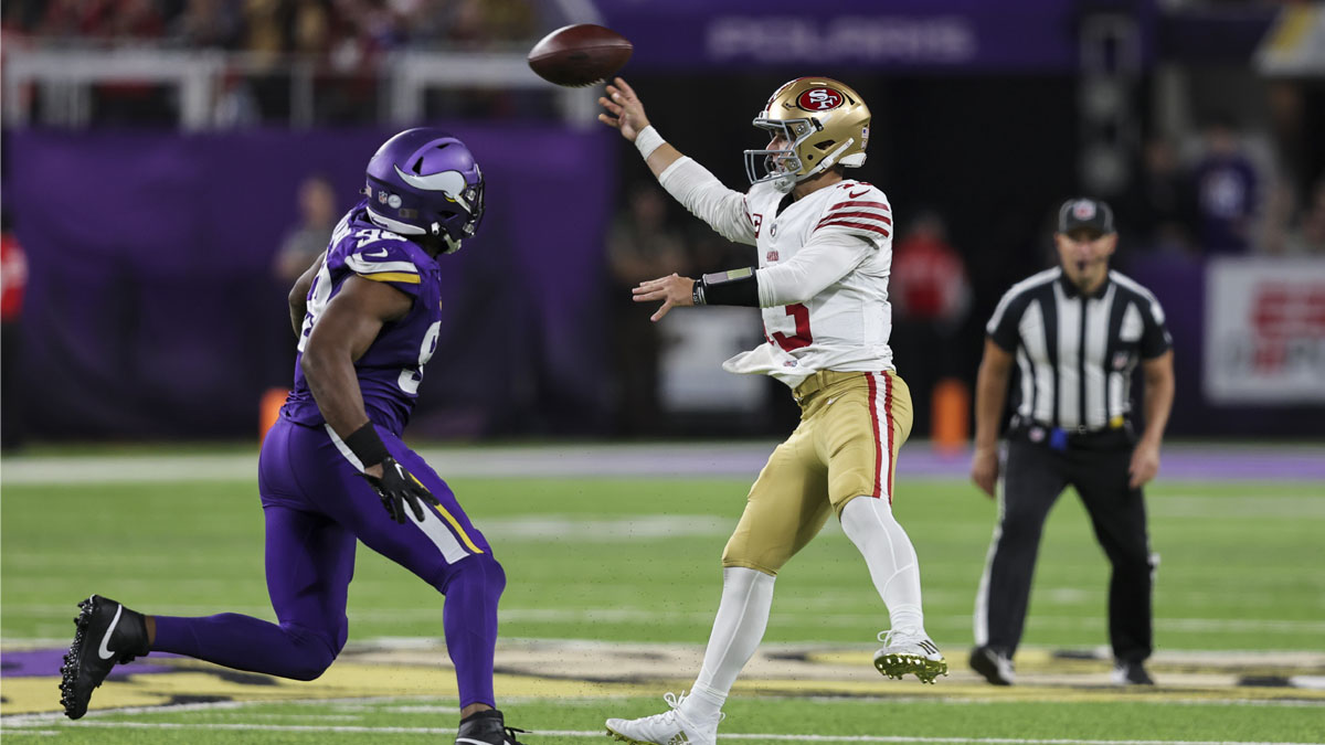 How PFF graded 49ers’ defenseman Brock Purdy in alarming loss to Vikings – NBC Sports Bay Area & California